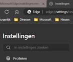 Microsoft Edge instellingen menu - Microsoft Q&A