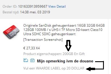 Aliexpress Micro SD card 200Gb á € 27.33.JPG