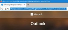 Firefox opens automatically with tab outlook adverstising.JPG